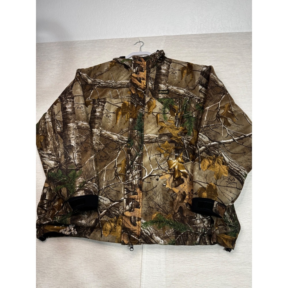 Gamehide Realtree Camo Hunting Jacket Mens 3XL Full Zip Mesh Lined Brown 8CJ
